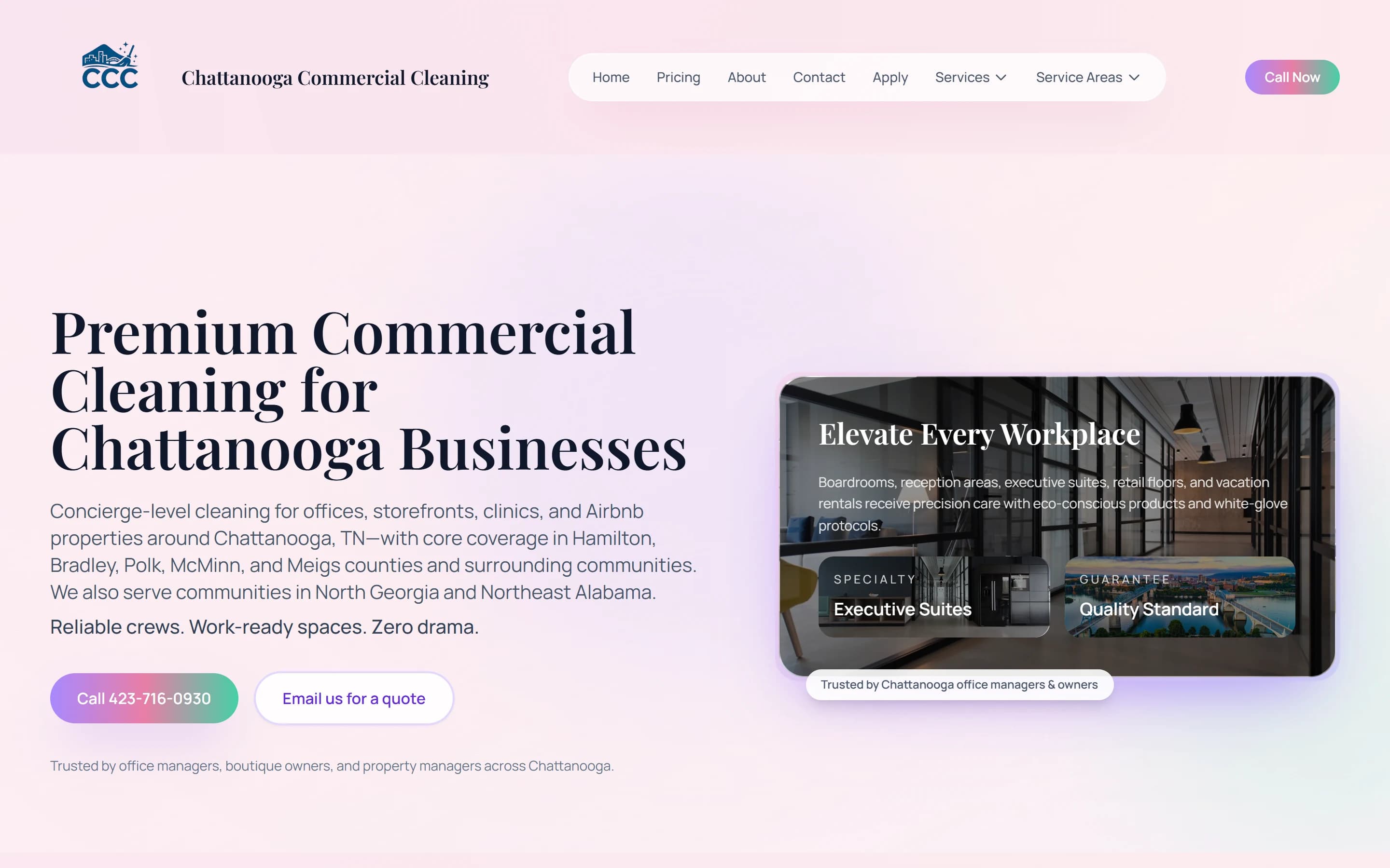 Chattanooga Commercial Cleaning website